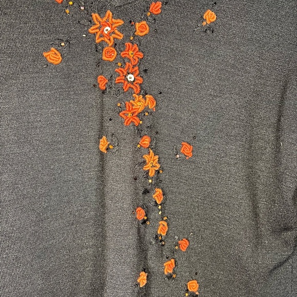 Judith Hart Petites Black Embroidered Top - Picture 2 of 4